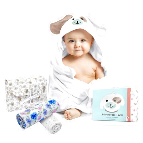 FOREVERPURE Luxury Baby Bath & Swaddle Set – The for New Parents - Blue