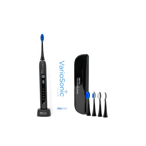 PRO-SYS® VarioSonic+ Plus Rechargeable Power Electric Toothbrush, ADA Accepted Smart Sonic Toothbrush (Black)