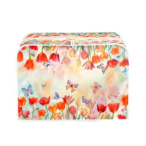 Psesaysky Flower Butterfly Toaster Covers 2 Slice, Decorative Accessories Dustproof Protectors Kitchen Accessories Decor Multicolor Kitchen Accessories