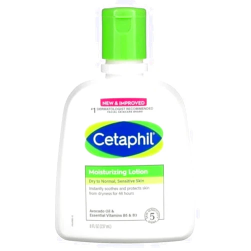 Cetaphil Moisturizing Lotion, Dry To Normal, Sensitive Skin, Avocado Oil & Essential Vitamins B5 & B3, 8 fl oz (237 ml)