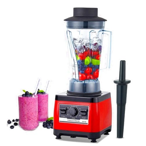 BioloMix Heavy Duty Professional Blender, Peak 2200W Commercial Grade Bar Blender With 70Oz Container For Shakes, Smoothies, Ice Crushing, Frozen Fruits, Soups, Dry Grinding (Red)