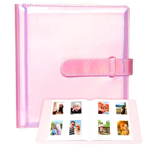 Rekeen 256 Photos Album for Fujifilm Instax Mini Camera/Polaroid 2”x3” Pictures, 2x3 Photo Album Book for Fujifilm Instax Mini 11 12 evo 9 90 70 40 8 Instant Camera,Magic Pink