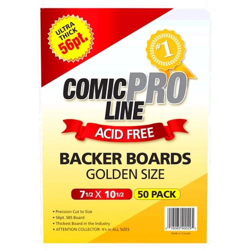Comic Pro Line yzbao Comic Pro Line Backer Boards Ultra Thick 56pt Golden Size Measures 7-1/2