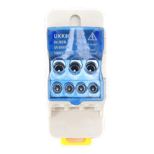 Locadence AC DC1000V Power Distribution Box, Waterproof Electrical Junction Box, Electrical Breaker Socket Distribution Box for Construction Sites, Workshops and Factories (80A)
