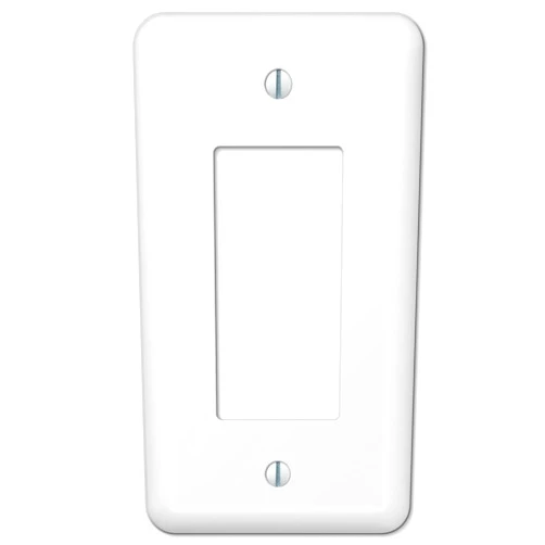 Amerelle Devon Single Rocker Steel Wallplate in White, 1 Count (Pack of 1)