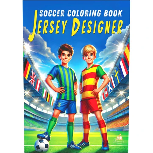 Mickey Müller Soccer Coloring Book - Jersey Designer: 100 B&W illustrations of the home and away kits of Europe's top 50 clubs with exciting facts about each club. Activity book for kids ages 6-12.