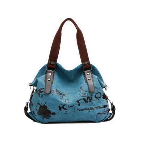 Chikencall Women Handbag Casual Vintage Hobo Canvas Daily Purse Shoulder Tote Shopper Bag