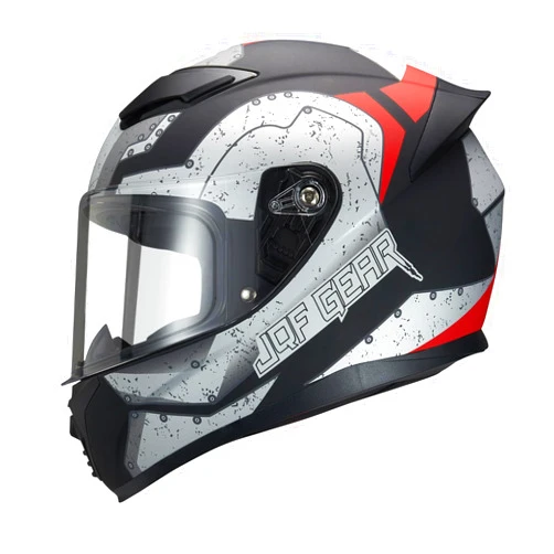 JQF Gear Full Face Motorcycle Helmet WS-607 DOT Approved Motorbike Racing Street Bike Helmets for Adults with Visor