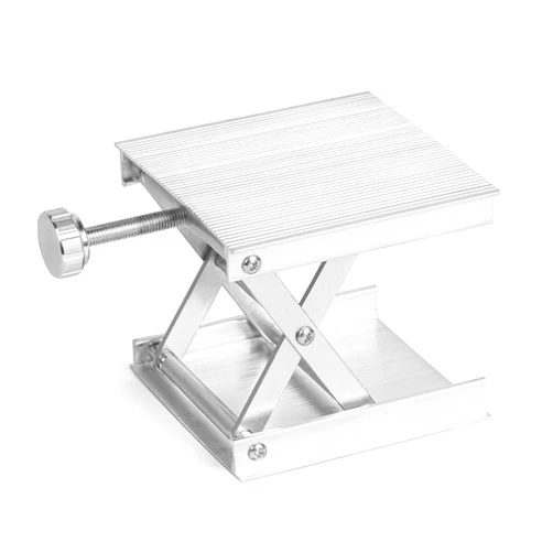 YXQ Lab Lift Platform Adjustable Aluminum Alloy Scissor Jack Laser Level Table Lifting Stand Support 3.54