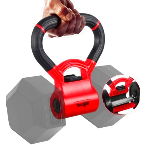 Yes4All Kettlebells Grip, Dumbbell Grip Handle, Convert Dumbbells into Kettlebell for Home Gym, Kettlebell for Weights Plate