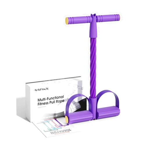 ArkPack Pedal Resistance Band with Handle,6-Tubes Elastic Pull Rope Fitness Foot Pedal Resistance Bands for Women Girls Bestie Yoga Pilates Exercise Legs Calves Waist Arms Abdomen