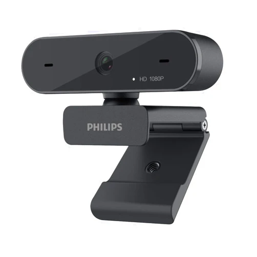 PHILIPS HD 1080P Webcam Camera for PC, SPL6208 Web Camera for Laptop, Dual Microphone Streaming Webcam for Clear Stereo Audio, Plug and Play USB Webcam for Zoom/Skype/Teams, Conferencing and Video