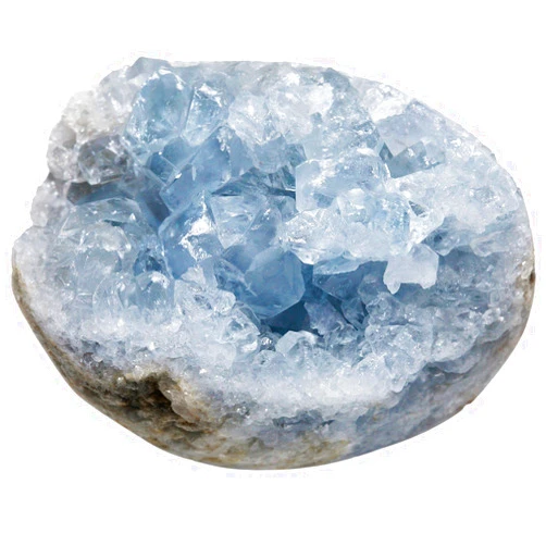 mookaitedecor Natural Celestite Mineral Crystal Geode Cluster Specimen Stone for Crystals Healing Reiki Home Decoration(0.3lb-0.4lb)