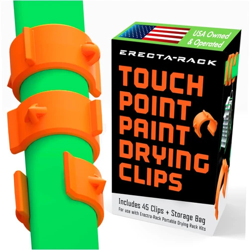 Erecta-Rack Touch Point Drying Clips for Drying Man Doors, Cabinet Doors & Trim, Prevents Touch Ups, Reduce Point of Contact for All Painters, for Use with Erecta-Rack 10 Level Paint Drying Rack Kit