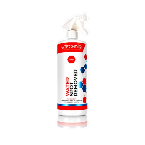 Gtechniq - W9 Water Spot Remover - Dissolves and Removes Salts, Traps Metal Ions, and Removes Silica Scale; Works Well on Glass; Concentrated Formula; Coating Safe (1 Liter)