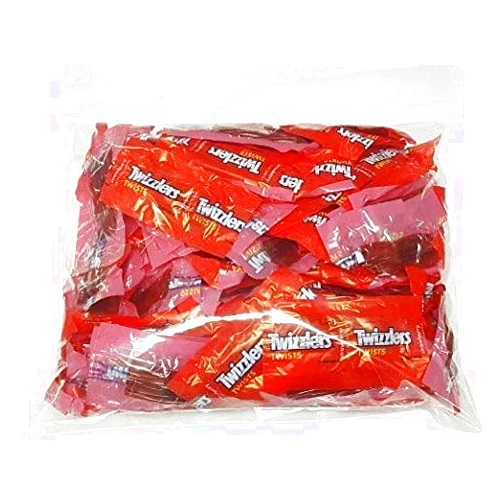 Twizzlers Twists Strawberry Flavored Wrapped Candy 2 Pound Bag - Individually Wrapped