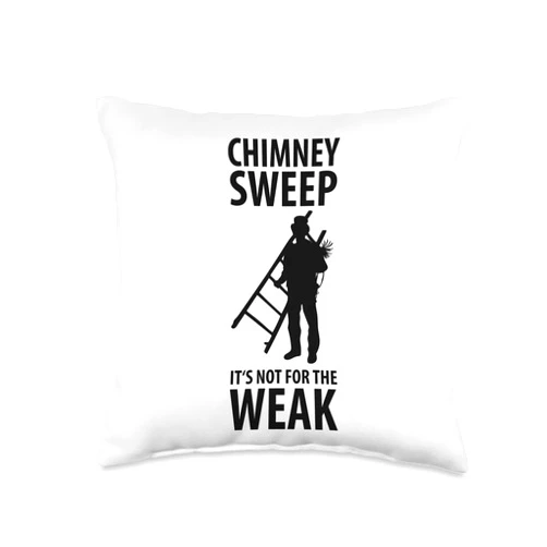 Beruf Arbeit Job Handwerker lustige Sprüche Sweep Chimney Sweeper Throw Pillow, 16x16, Multicolor