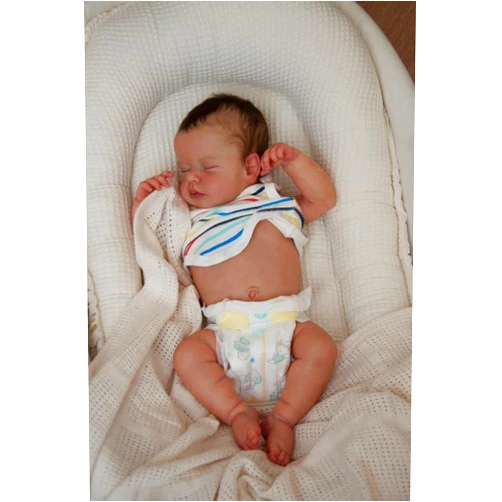 KAWAYII 20 Inch Full Body Silicone Reborn Baby Look Real Realistic Baby Sleeping Reborn Baby Dolls Silicone Cute Baby Doll Newborn Lifelike Reborn Babies Xmas Toy Gift for Kids Birthday (Girl)