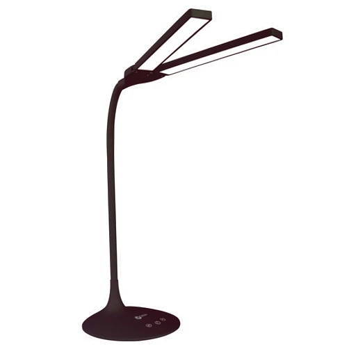OttLite Pivot LED Desk Lamp – 3 Color Modes, 40-Minute Shut-Off Timer, Adjustable Neck, ClearSun LED, Touch Activated Controls, Gradual Dimmer, for Working, Crafting, Sewing, Studying (Black)