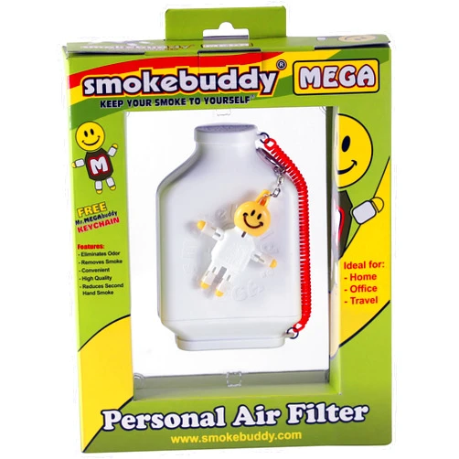 Smokebuddy Smoke Buddy Mega Personal Air Purifier Cleaner Filter Removes Odor - White
