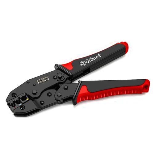 Qibaok Wire Crimper Tool Qibaok Ratcheting Insulated Wire Terminal Connectors Crimping Tool for AWG22-10