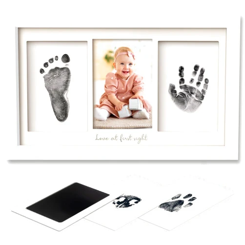 KeaBabies Inkless Baby Hand And Footprint Kit - Ink Pad for Baby Hand and Footprints,Dog Paw Print Kit,Dog Nose Print Kit,Clean Touch Newborn Print Kit,Baby Registry,Baby Shower Gifts,Girls,Boys (Alpine White)