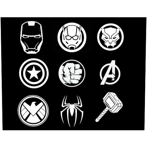 LULOOP DESIGNS Superheros Symbol Coexist Logo Icon Vinyl Decal Sticker for Car Window Bumper Skateboard Room - White