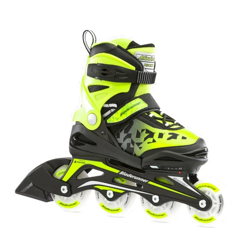 Rollerblade Bladerunner by Rollerblade Phoenix Flash Kid's Adjustable Fitness Inline Skate, Black/Green