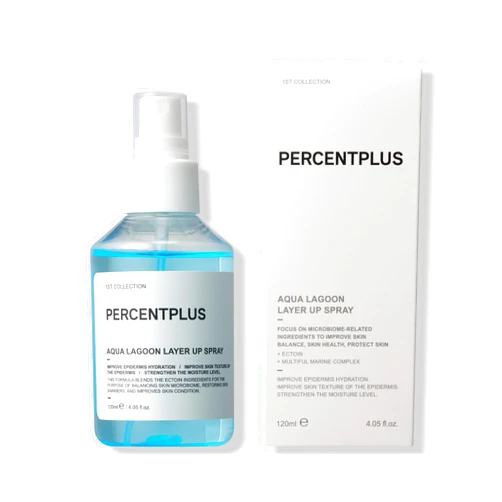 PERCENTPLUS Skin care l Aqua lagoon layer up Facial Mist Contain Ectoin, Immediate Hydration, Moisture layers support, Help Skin Microbiome Rebalance and skin hydration l 4.05 fl oz