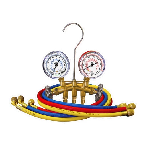 Mastercool (33661 Brass HVAC Gauge Set for R12/R22/R502 Refrigerant