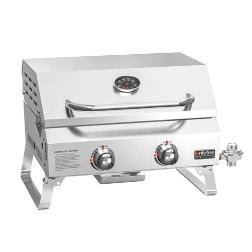 ONLYFIRE GRILLS Onlyfire Tabletop Gas Grill 2 Burners, 20