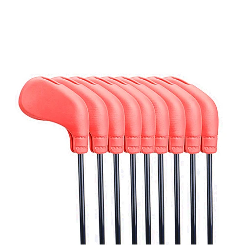 FUUBAMB00 9PCs Portable Golf Iron Head Cover TPE Soft Rubber Material Golf Club Covers Iron Headcovers Durable Golfs Protector Accessories Set