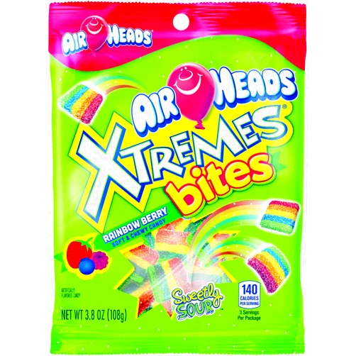 Airheads Xtremes Bites Rainbow Berry Peg Bag, 3.8 oz (00073390678371f)