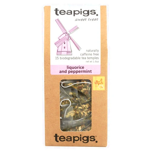 Teapigs Liquorice & Peppermint - 15 Tea Temples(net wt 1.6 oz)