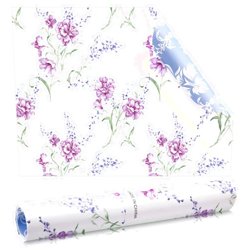 Geosar 10 Sheets Drawer Liners for Dresser Scented Drawer Liners Drawer Paper Liner Non Adhesive Scented Liners for Drawers Fragrant Drawer Liners for Home Shelf Closet(Purple Flower)