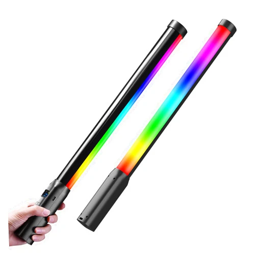 VIJIM Ulanzi VL119 RGB LED Light Wand, 360°RGB Video Wand Stick for Photography, 2600mAh Built-in Rechargable Cube Light， 2500-9000K Dimmable Camera Light w LCD