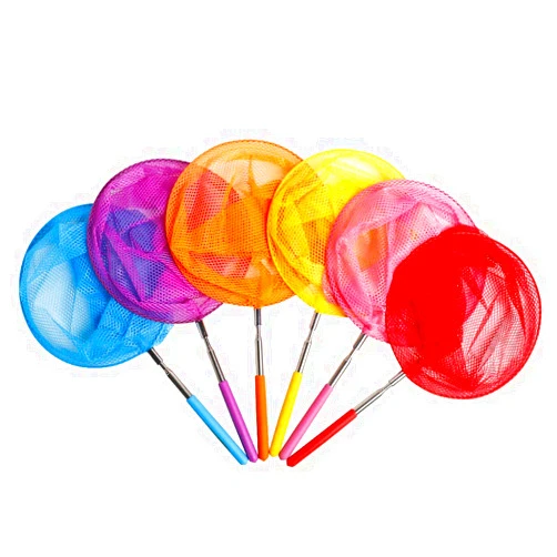 JOCHA Telescopic Bug Net Colorful Butterfly Nets Kids Catching Insects Fishing Nets for Kids Outdoor Tools Extendable from 14.5 Inches to 33.8 Inches