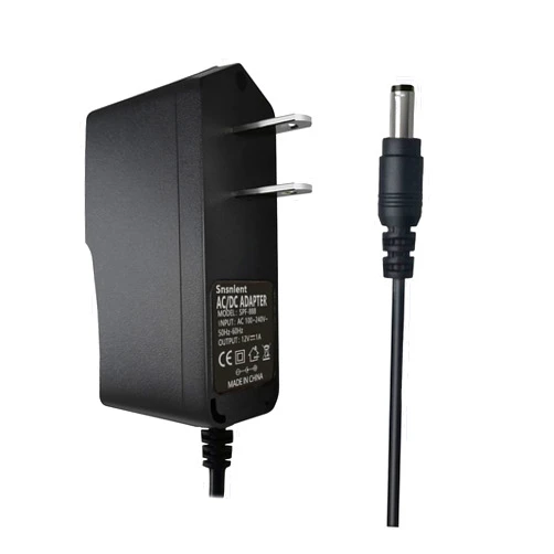 Snsnlent 12V 1A Power Adapter AC 100-240V to DC 12V 1000mA Power Supply Adapter 12V 12W Adapter DC Connector Jack 5.5mmx2.1mm for LED Strip Lights, Audio/Video