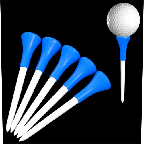 Lubynia Golf Tees, Golf Tees Plastic 3 1/4 Unbreakable, 50 Pack Long Golf Tees Bulk with Wide Soft Rubber Cap, Reduces Friction & Side Spin, Golf Accessories for Men