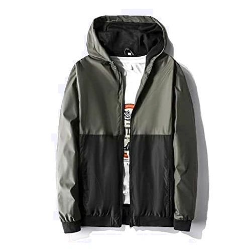 CASELAND Windbreaker Men 90s Vintage Retro Zip up Hoodie Jackets Lightweight Wind Breakers