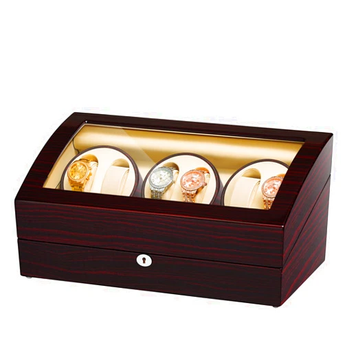 JQUEEN Six Automatic Watch Winder with 7 Extra Storages Spaces, Quiet Mabuchi Motors