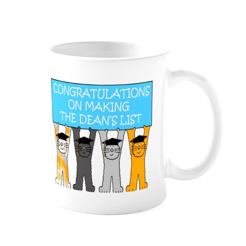 CafePress Congratulations On Making The Deans List Mugs 11 oz (325 ml) Ceramic Coffee Mug