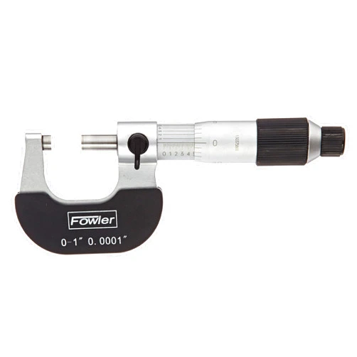 Fowler 52-229-201-0 Swiss Style Outside Micrometer with 0-1