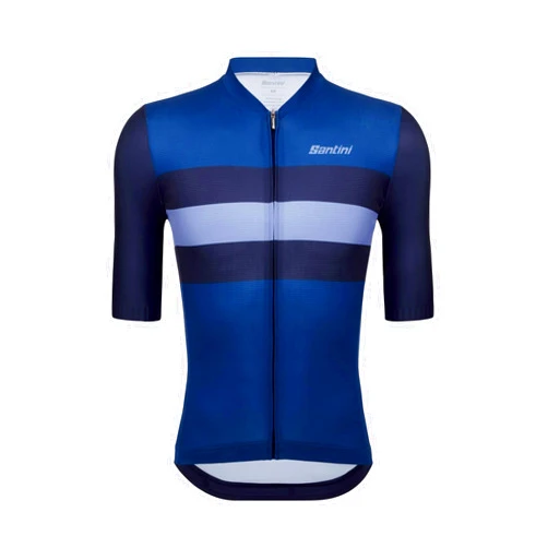 Santini Eco Sleek Bengal Short-Sleeve Jersey - Men's Blue Nautica, Xl