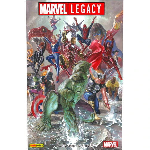 Jason Aaron,Greg Land,Pepe Larraz,Alex Maleev,David Marquez,Ed Mcguinness,Chris Samnee,Esad Ribic,Steve Mcniven,Robbie Thompson,Daniel Acuna,Jim Cheung,Russell Dauterman,Mike Deodato Jr.,Stuart Immonen Marvel Legacy