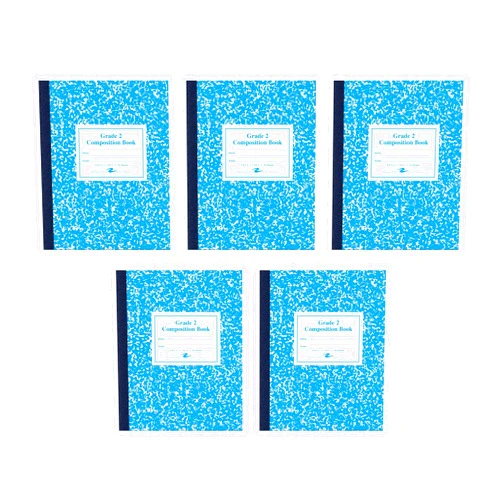Roaring Spring Grade School Ruled Composition Book, 5 Pack, Blue (Grade 2) 9.75