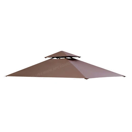 APEX GARDEN Replacement Canopy Top for Model #L-GG034PST, HD Hampton Bay Heathermoore Outdoor Patio 8 ft. x 5 ft. Grill Gazebo (Top Only) (Brown)