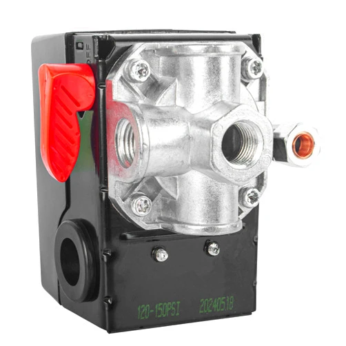 Uhzz Z-D26612 Air Compressor Pressure Switch Air Compressor Parts - for Porter Cable 150/120 PSI D26612 4-Port 120V