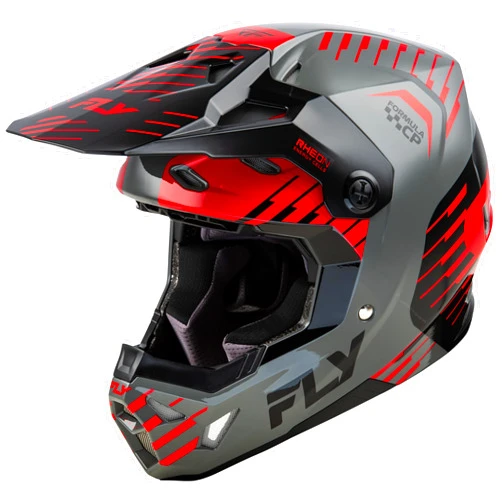 Fly Racing Adult Formula CP Slice Helmet, DOT/FMVSS 218 Approved (Grey/Orange/Black, X-Small)