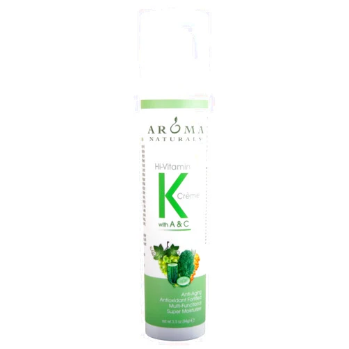 Aroma Naturals Vitamin K plus A and C Omega-X Moisturizing Vitamin Cream, 3.3 Ounce